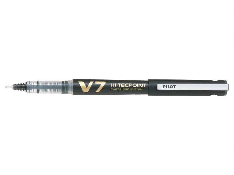 עט ראש סיכה Pilot V7 + גריפ י0.7 מ"מ שחור