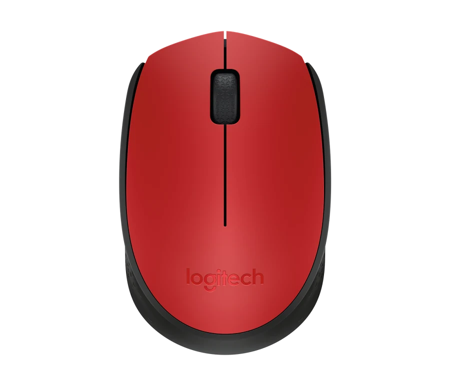 ‏עכבר ‏אלחוטי LogiTech M171 Wireless לוגיטק בצבע אדום