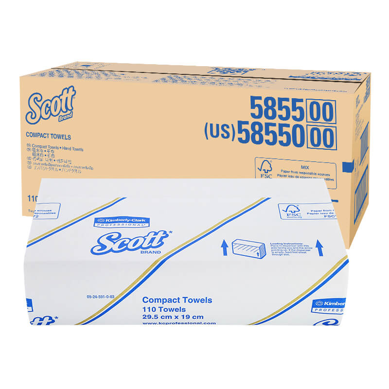 מגבת ידיים Scott AirFlex SlimFold בעל 6 קיפולים (צץ רץ) - מארז 16 חבילות באריזה