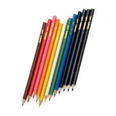 עפרון צבעוני ארוך 12 יח'